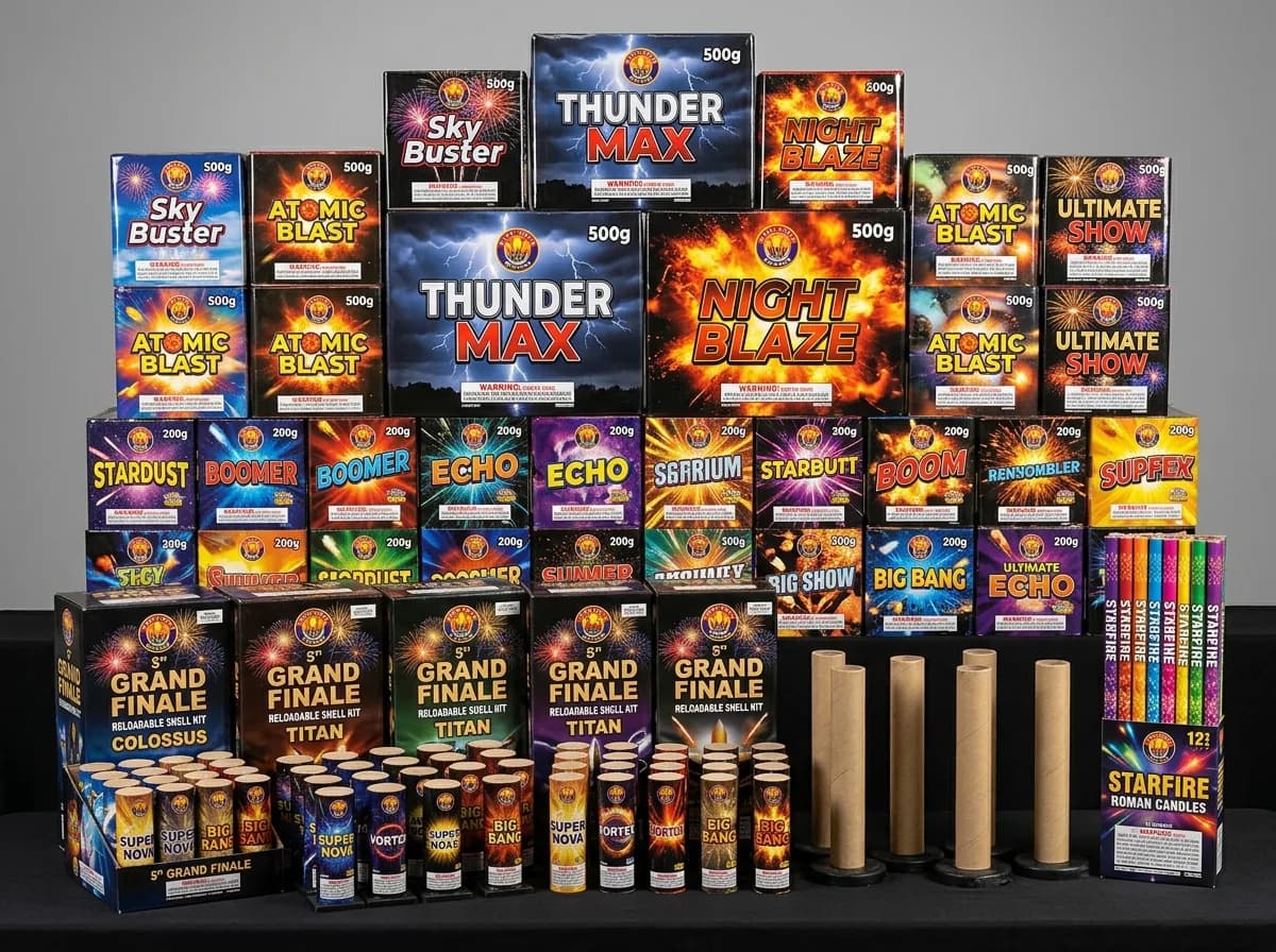 Example of a fireworks display preview
